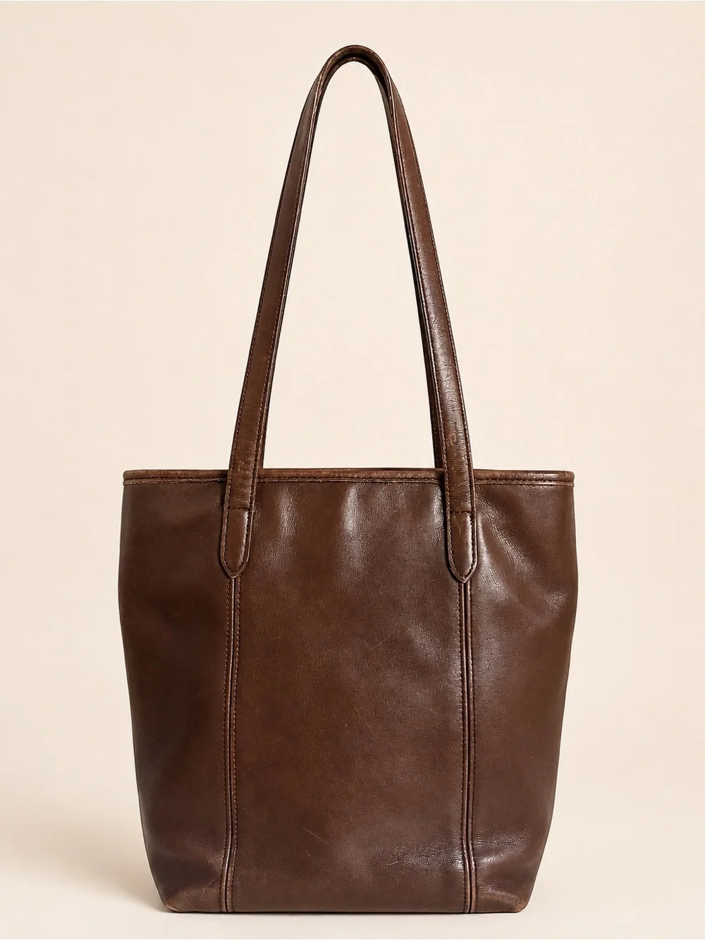 Coach Vintage Classic Lunch Tote 9077 Brown Leather Shoulder Bag - Picture 2 of 14
